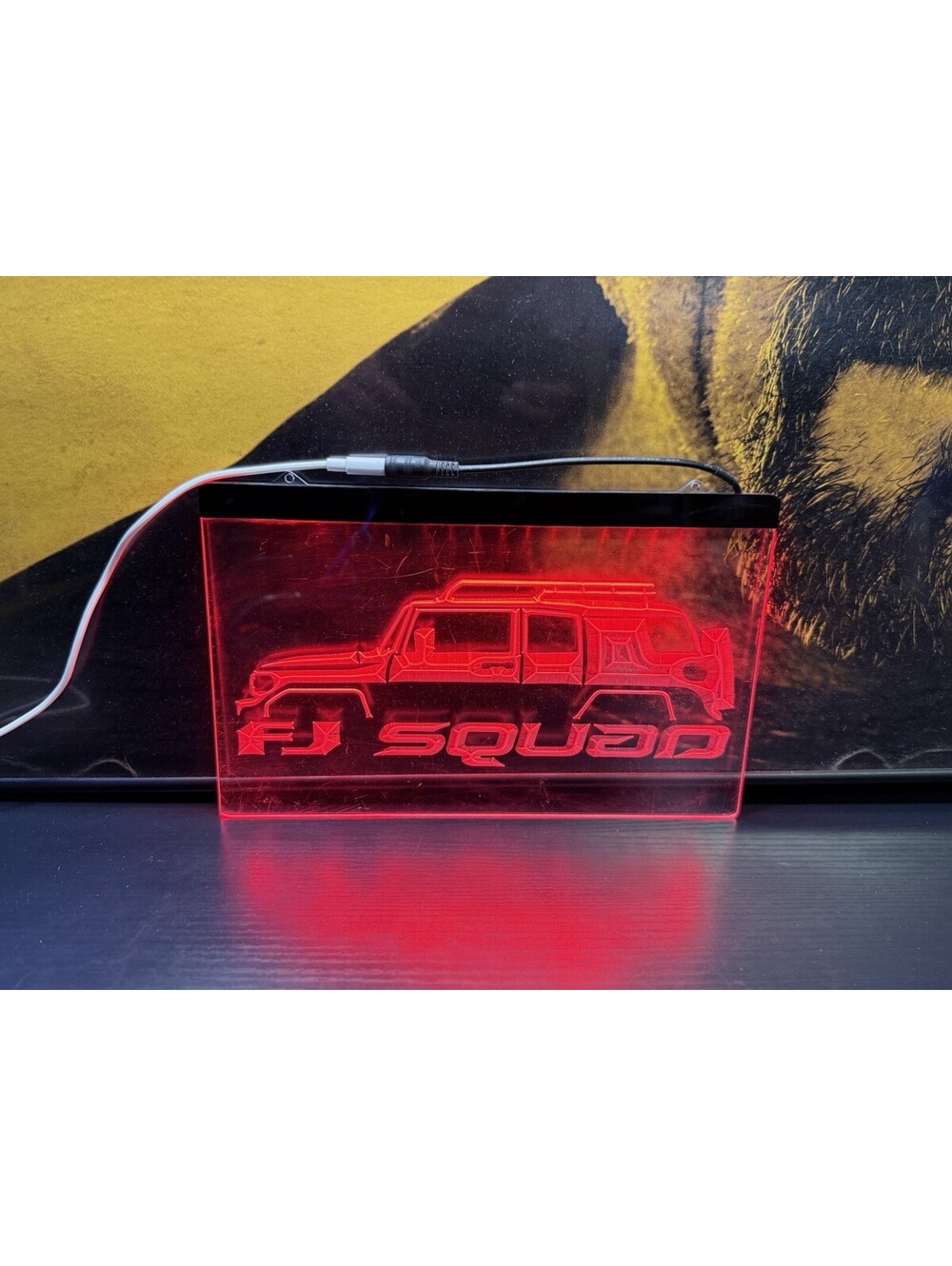 Toyota FJ Cruiser FJ Squad LED Acrylic Light Sign 11x7 Red Garage Decor